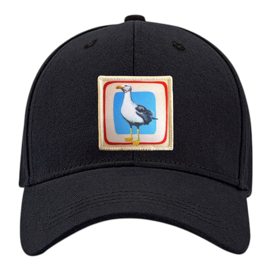 Seagull 6 Panel Baseball Cap Hats FlynHats Black