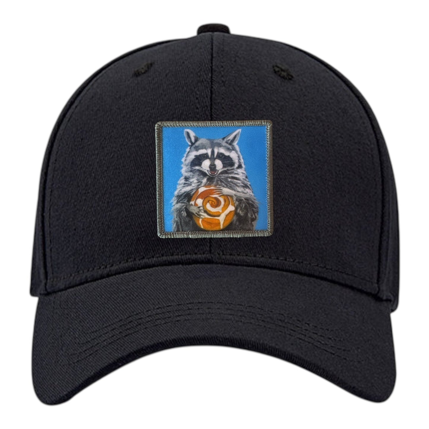 Cinnabun Bandit 6 Panel Baseball Cap Hats FlynHats Black