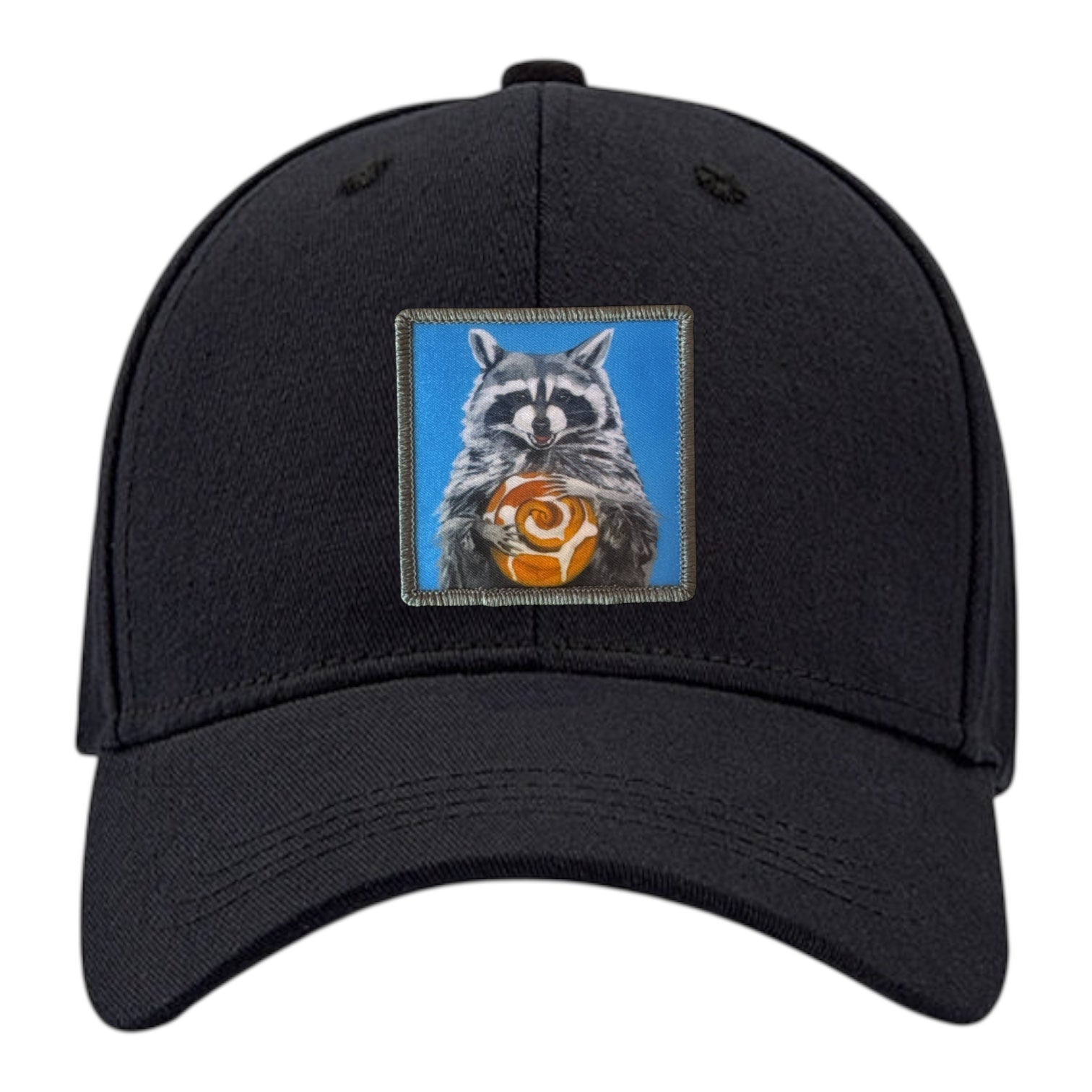 Cinnabun Bandit 6 Panel Baseball Cap Hats FlynHats Black