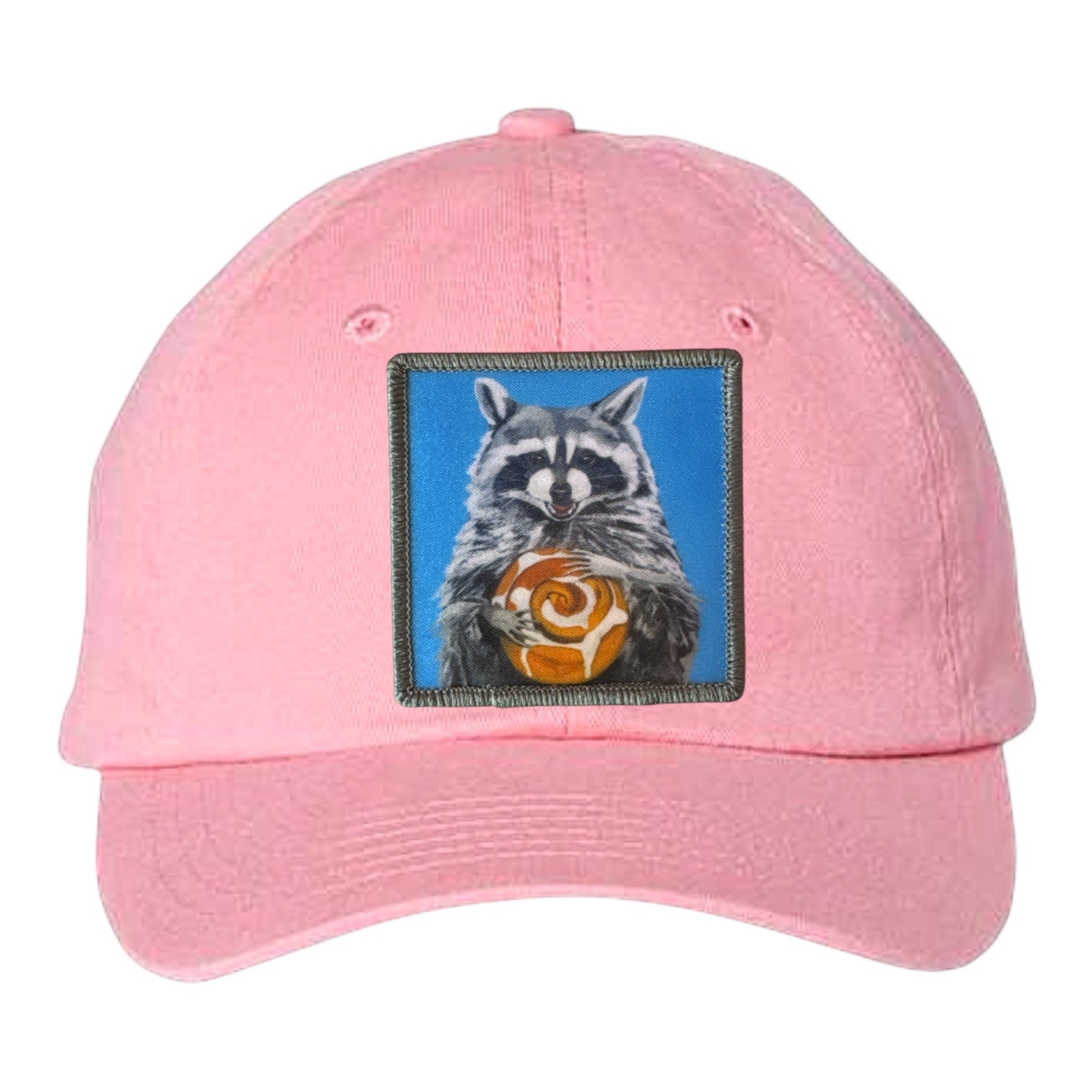 Youth Soft Pink Hat Hats FlynHats Cinnabun Bandit Raccoon