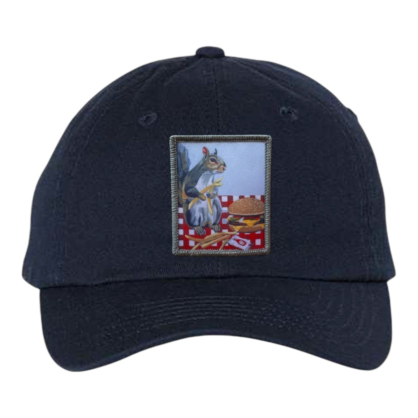 Youth Soft Navy Hat Hats FlynHats Squirrel Burger