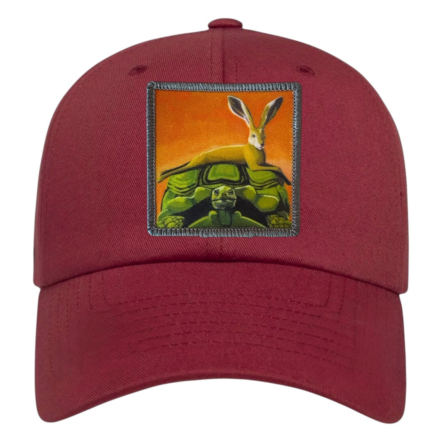 The Tortoise by a Hare Dad Hat Hats FlynHats Eco-Washed Rose