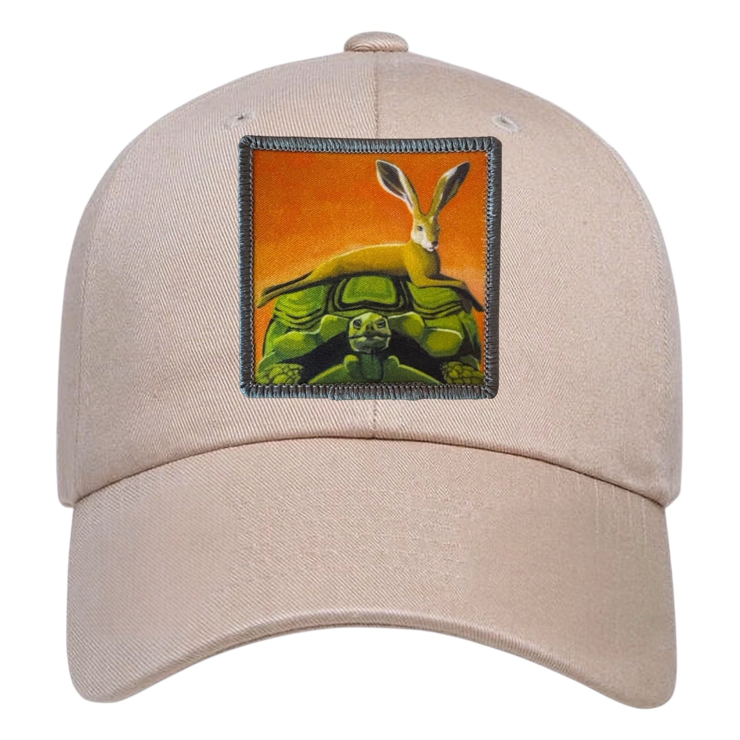 Eco-Washed Tan Dad Hat Hats FlynHats The Tortoise by a Hare
