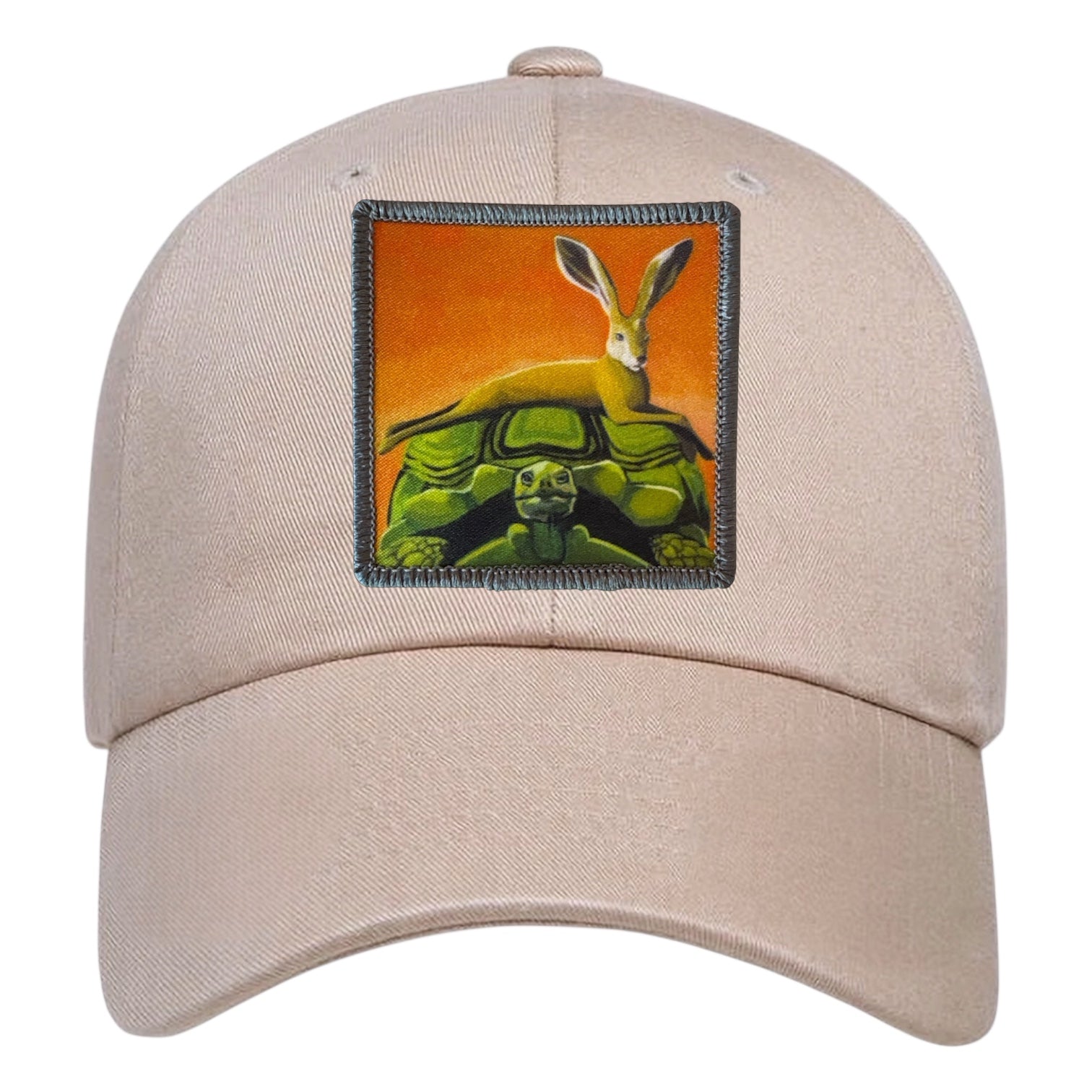 Eco-Washed Tan Dad Hat Hats FlynHats The Tortoise by a Hare