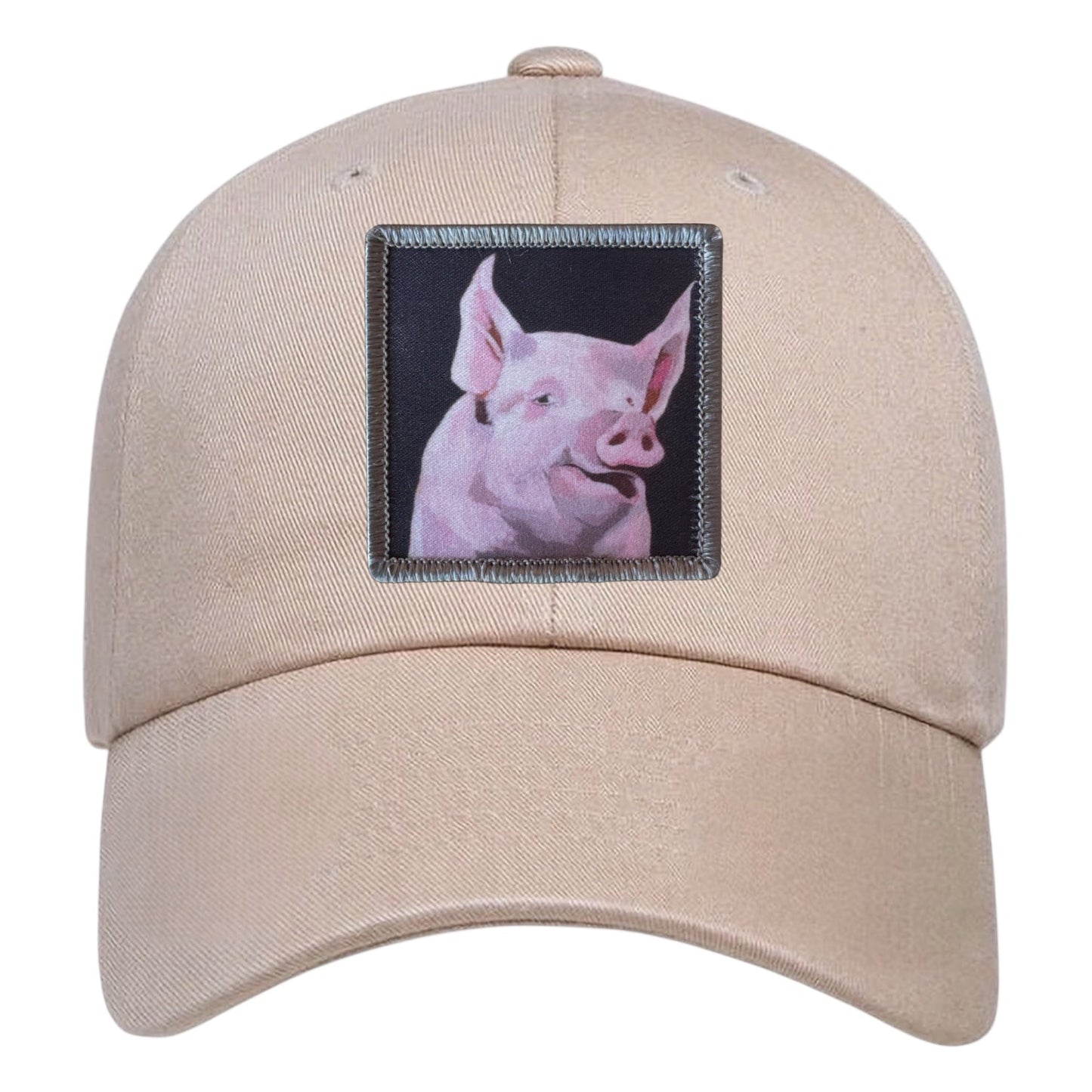 Piggie Dad Hat Hats FlynHats Eco-Washed Tan