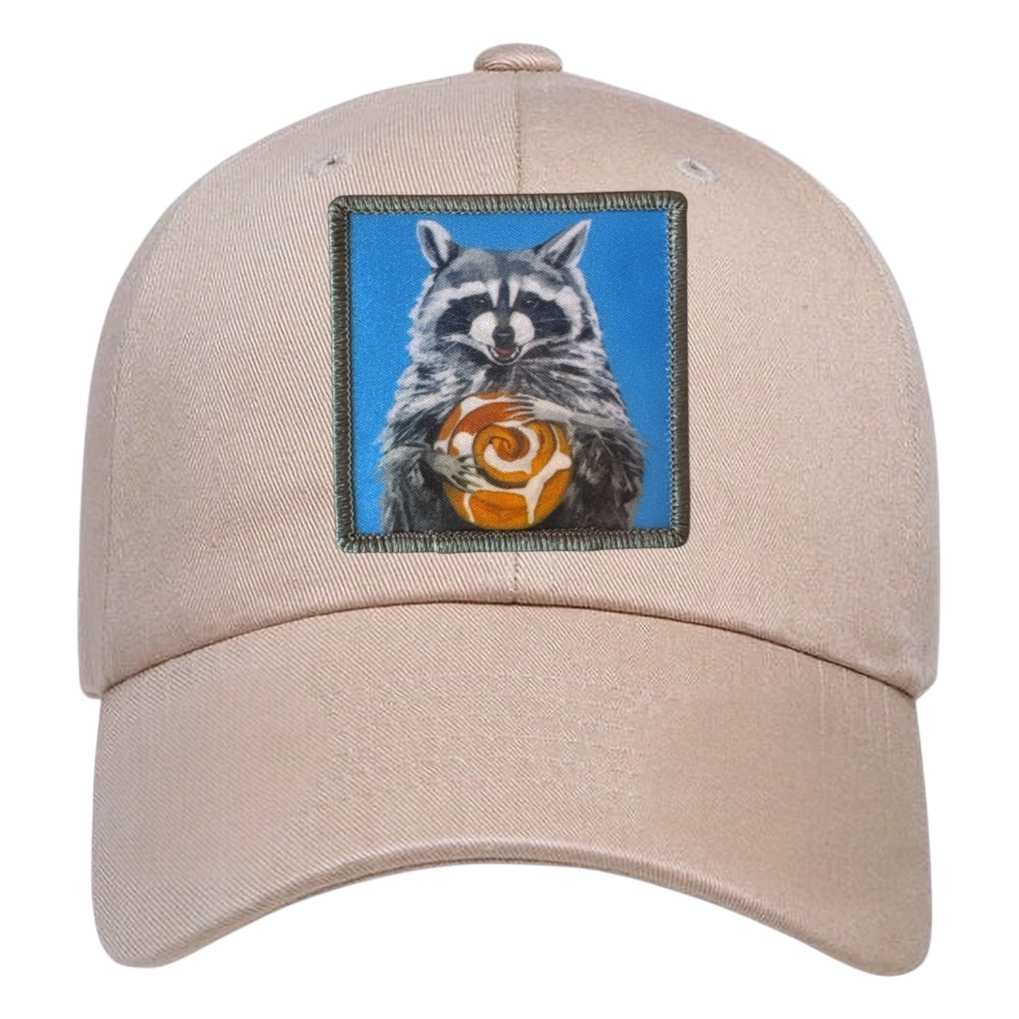 Cinnabun Bandit Dad Hat Hats FlynHats Eco-Washed Tan