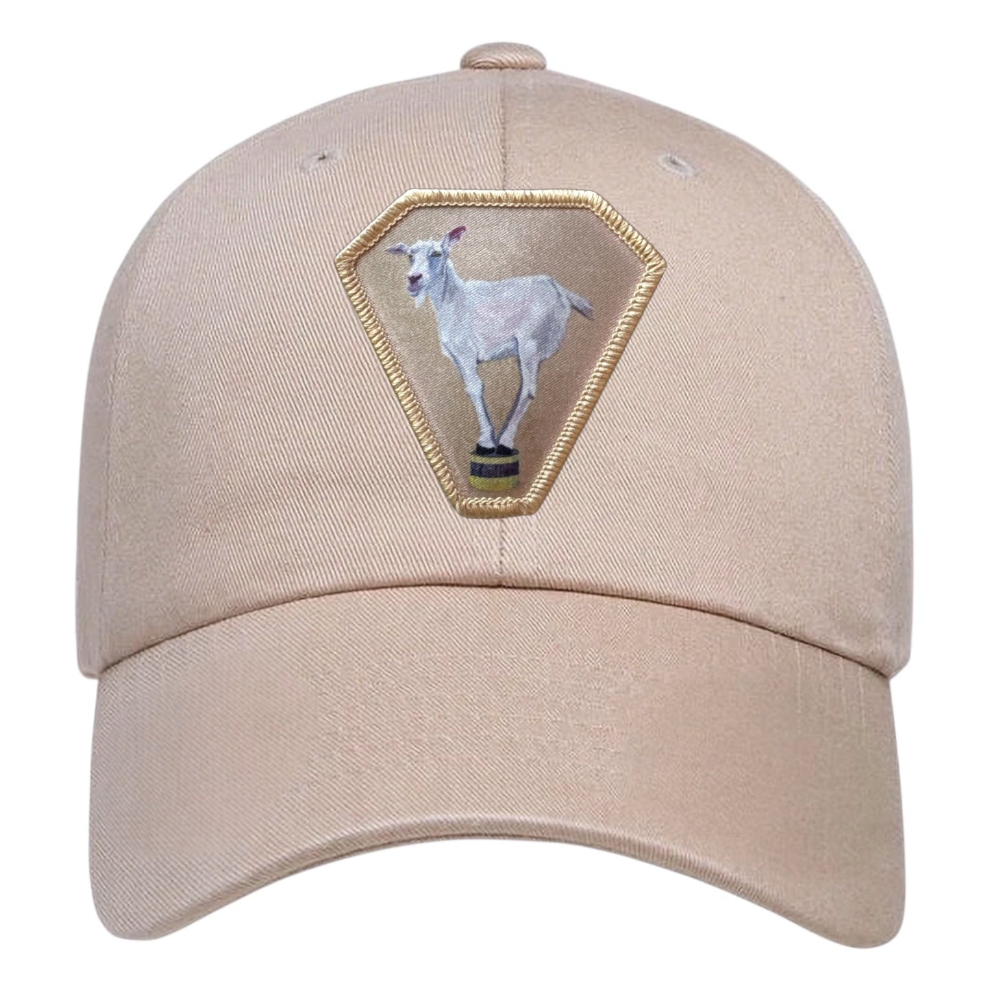 Diamond Goat Dad Hat Hats FlynHats Eco-Washed Tan
