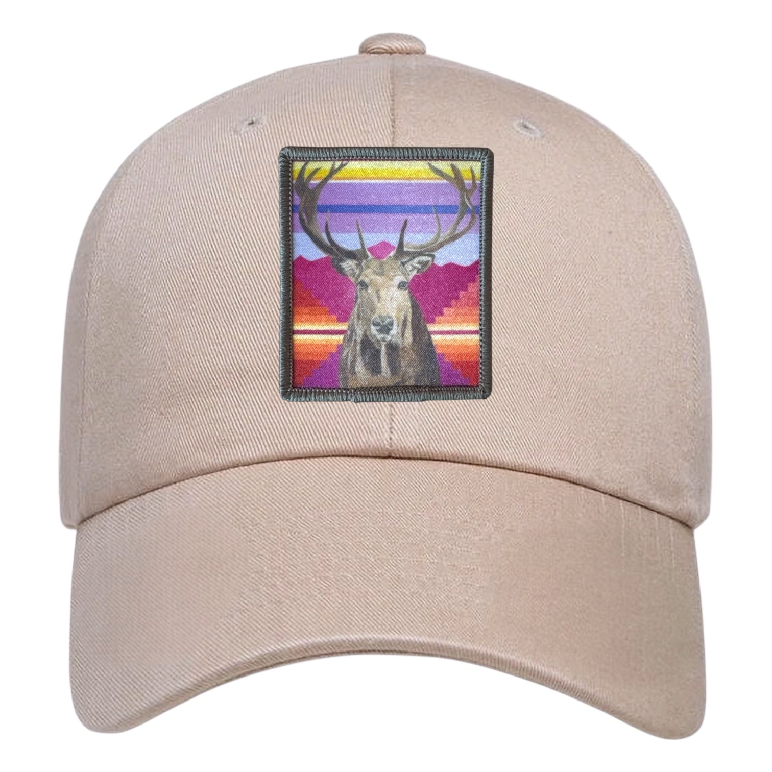 Eco-Washed Tan Dad Hat Hats FlynHats Elk