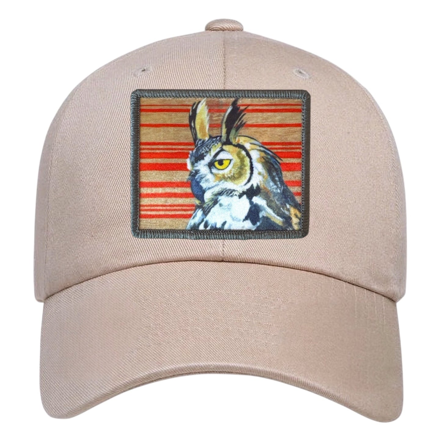 Red Gaia Dad Hat Hats FlynHats Eco-Washed Tan