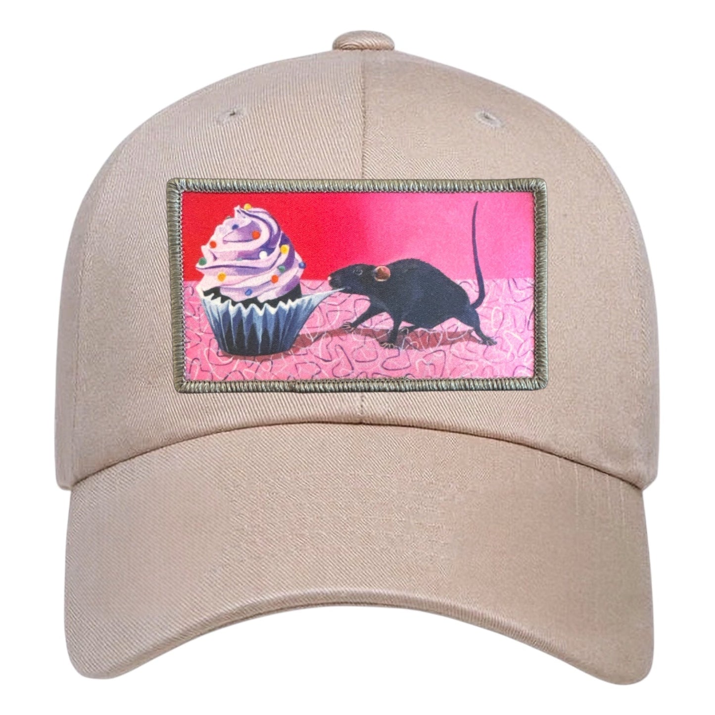 Rats Got My Cake Dad Hat Hats FlynHats Eco-Washed Tan