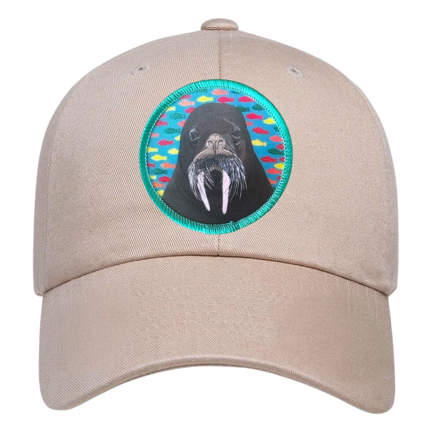 Walrus Dad Hat Hats FlynHats Eco-Washed Tan