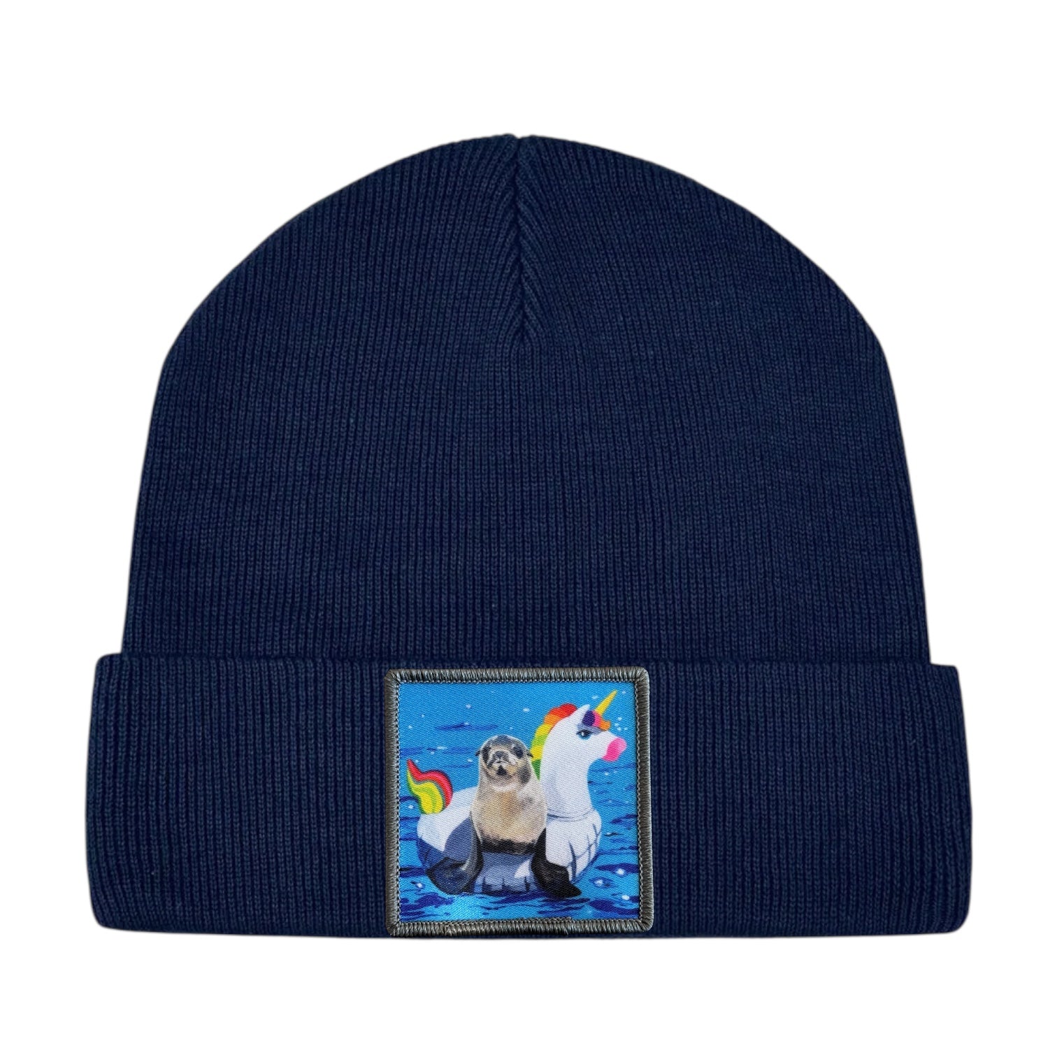 Unicorn Drifter Toddler Beanie FLYNhats Navy
