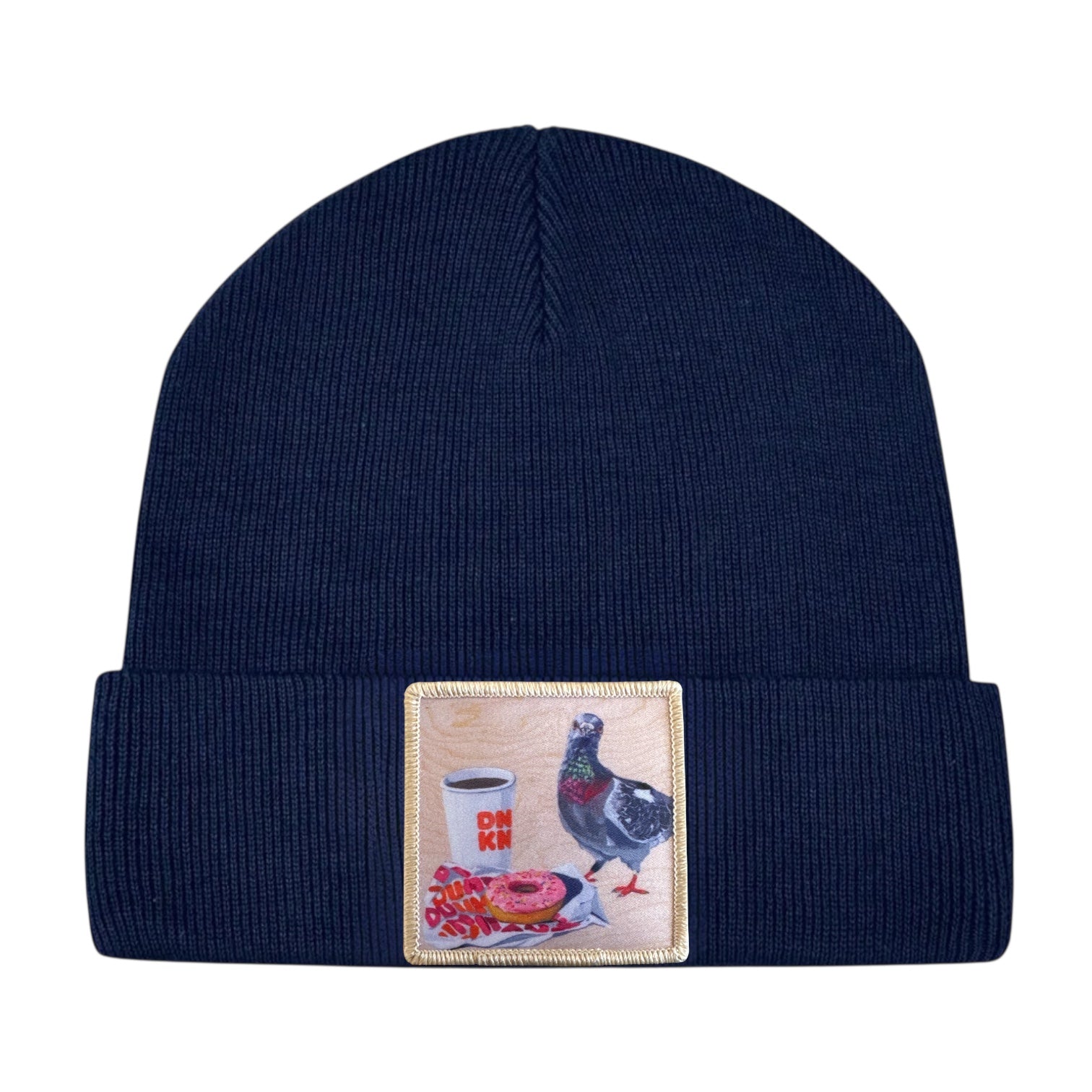 Pigeons run on Donuts Toddler Beanie FLYNhats Navy