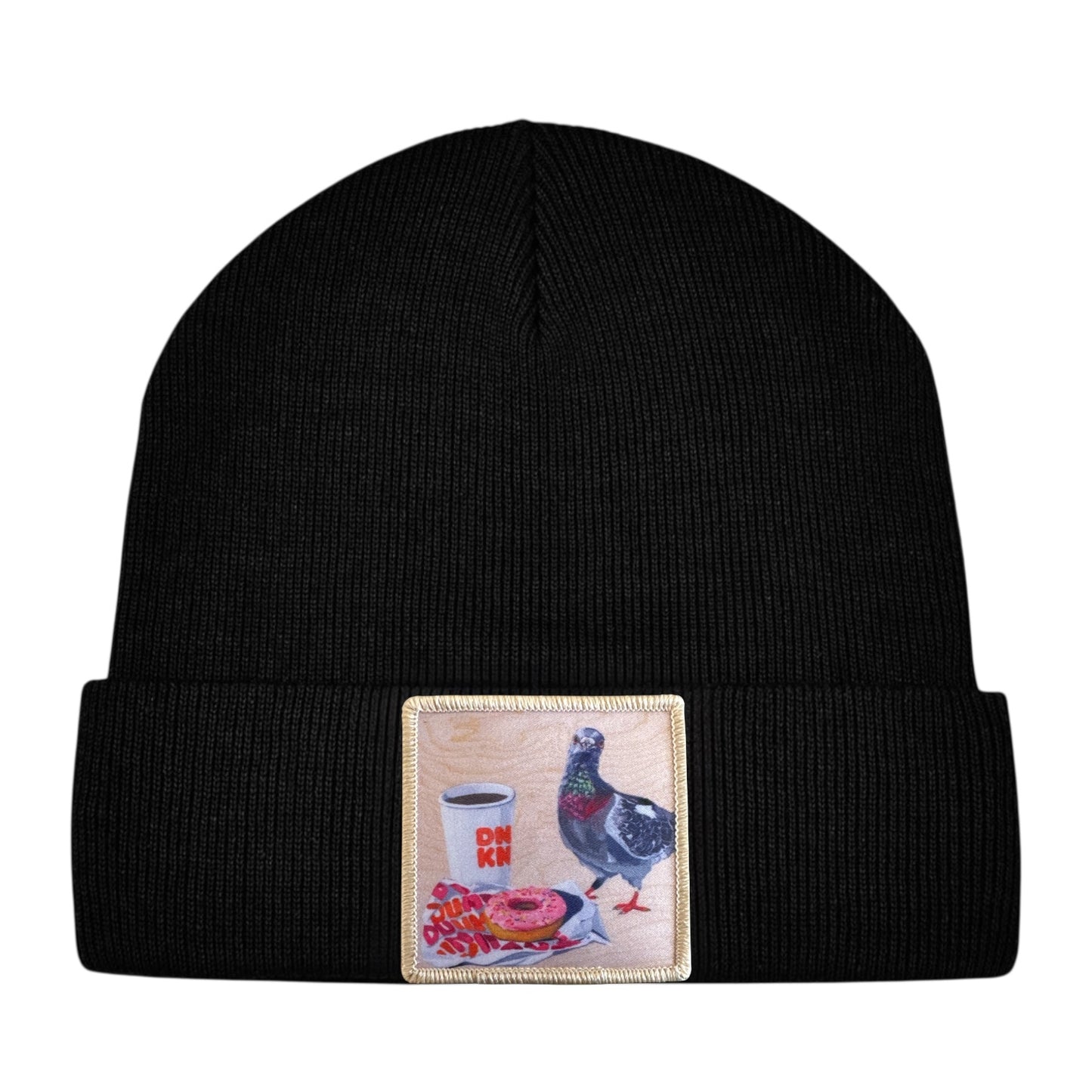 Pigeons run on Donuts Toddler Beanie FLYNhats Black