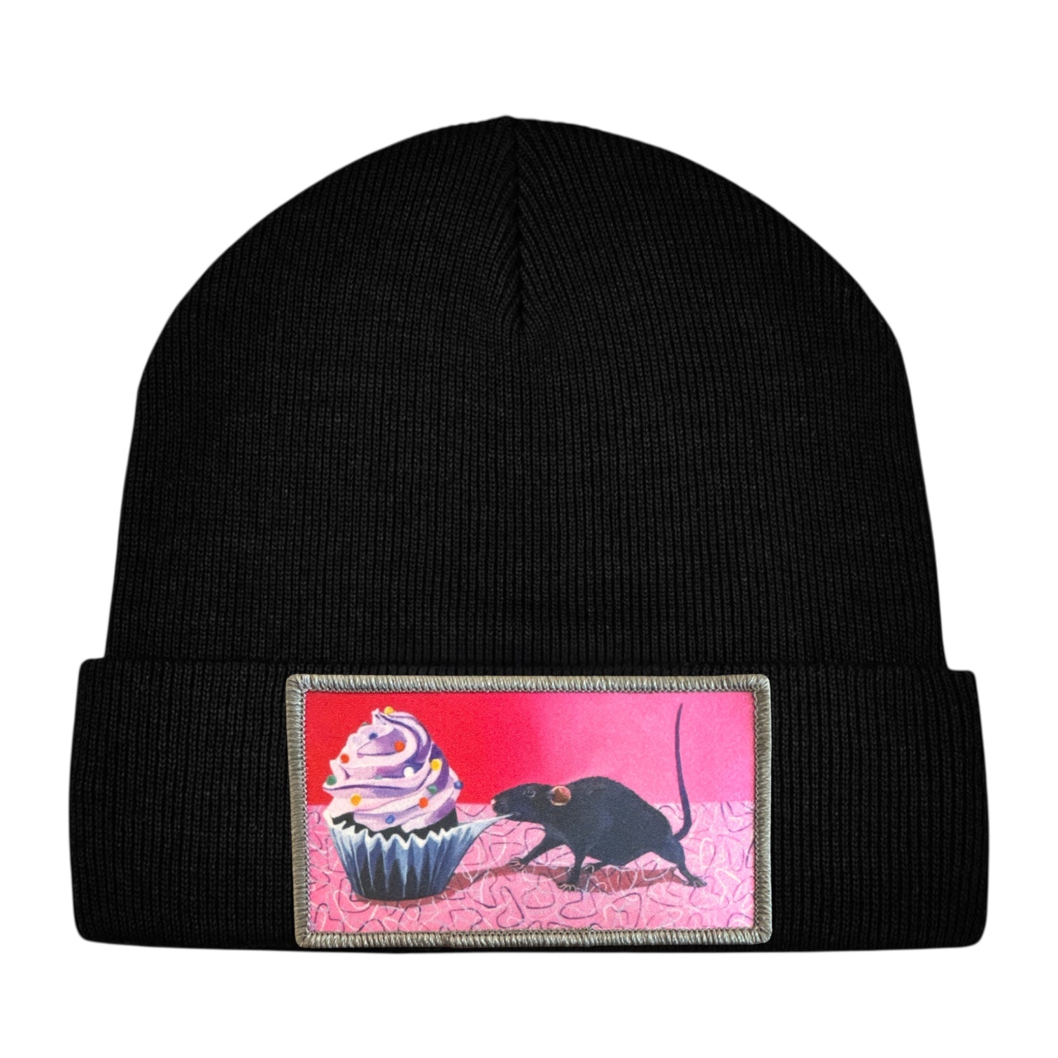 Rats Got my Cake Toddler Beanie FLYNhats Black