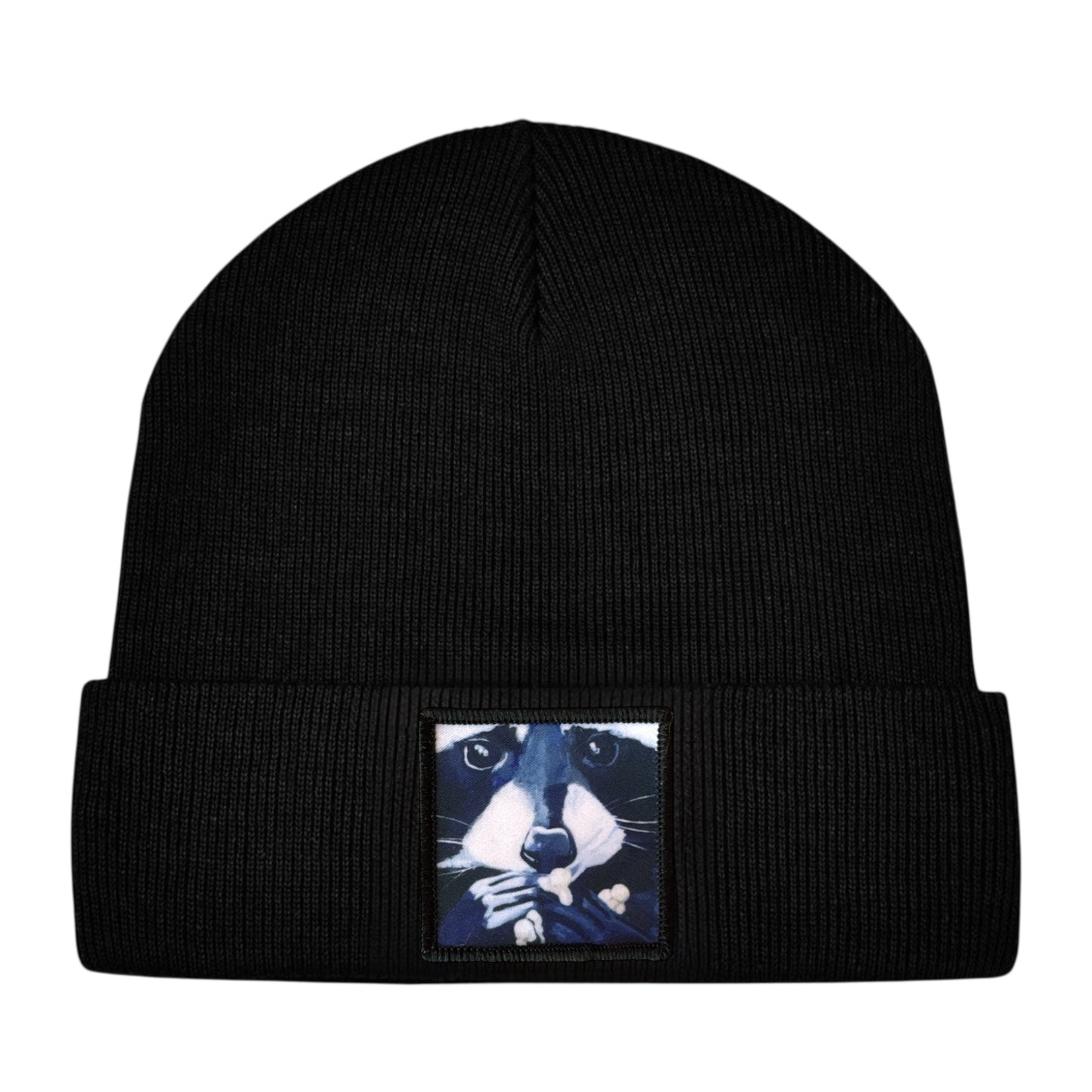 Raccoon POP Toddler Beanie FLYNhats Black
