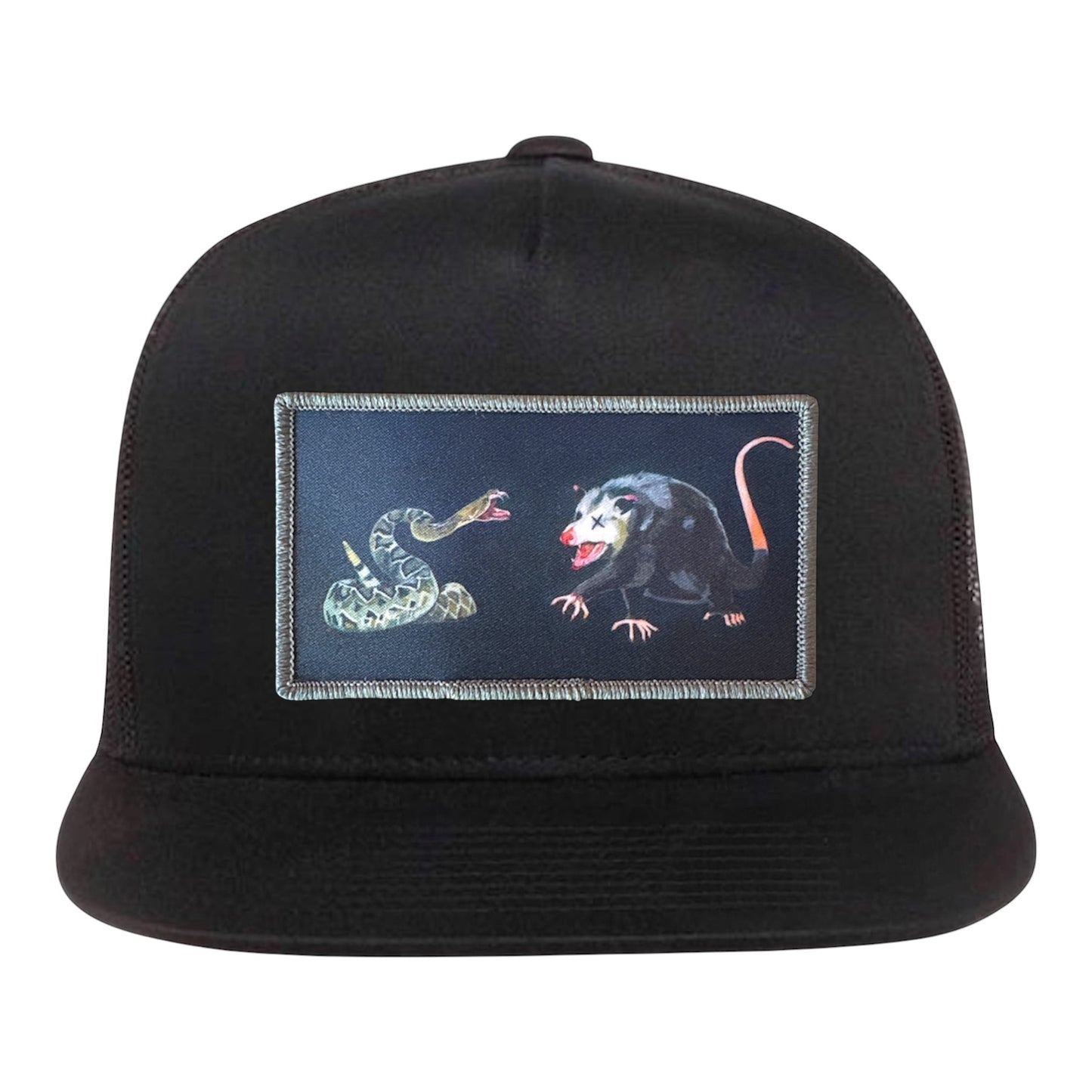 Black 5 Panel FlynHats
