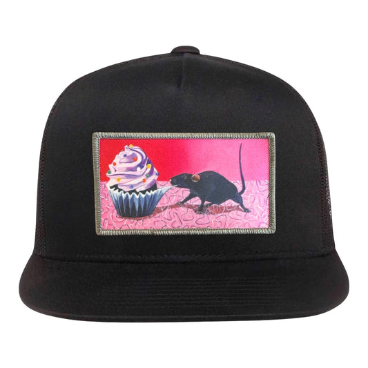 Rats Got My Cake 5 Panel Cap Hats FlynHats Black