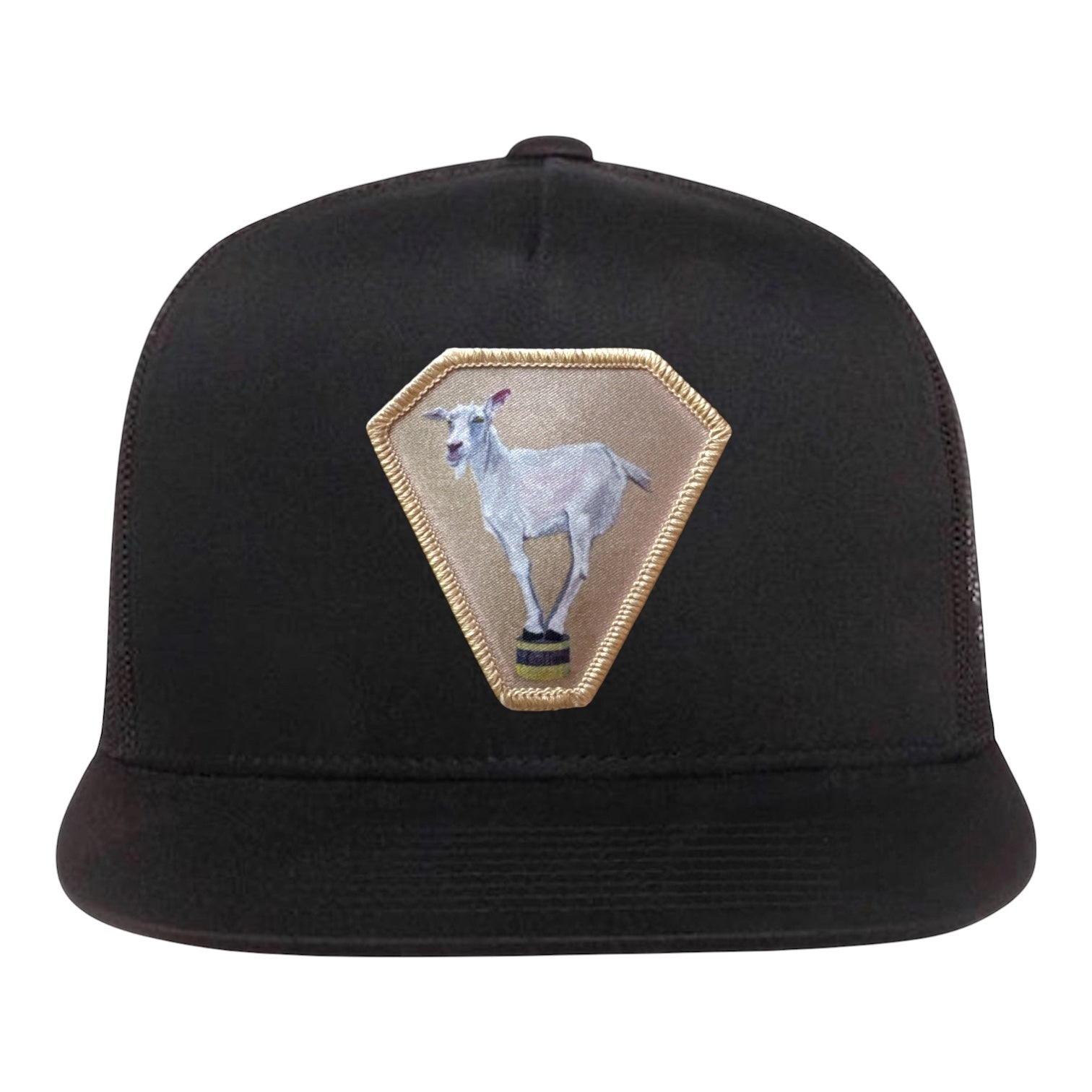 Diamond Goat 5 Panel Cap Hats FlynHats Black