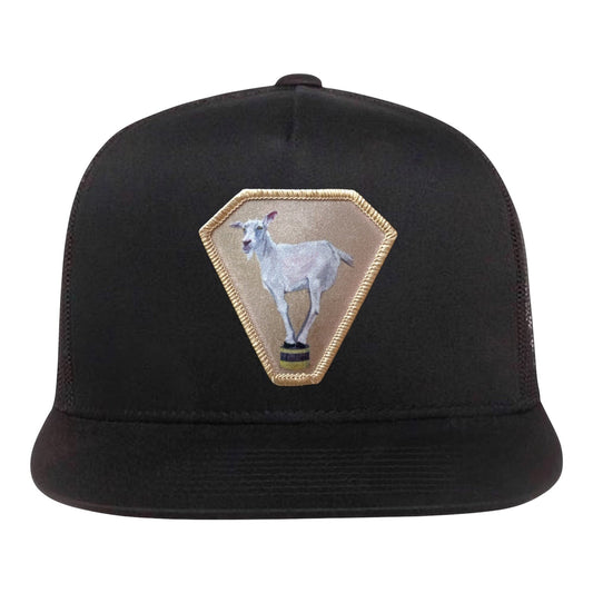 Diamond Goat 5 Panel Cap Hats FlynHats Black