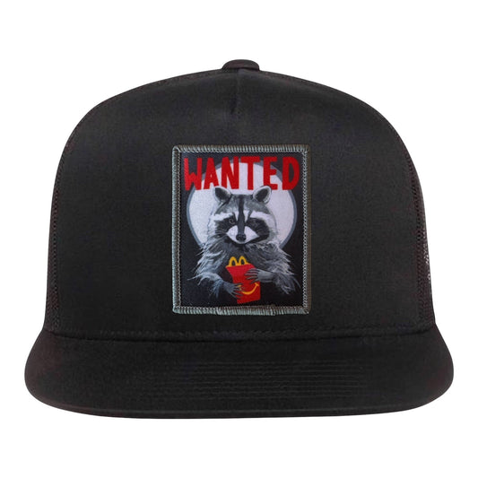 WANTED 5 Panel Cap Hats FlynHats Black