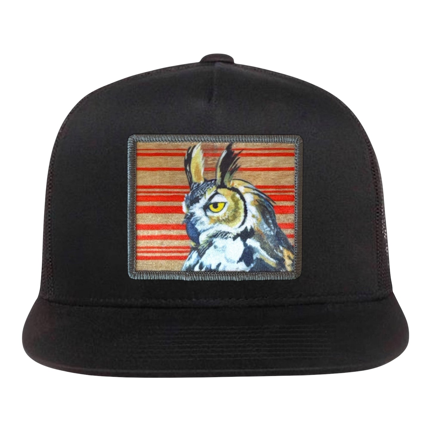 Black 5 Panel FlynHats Red Gaia