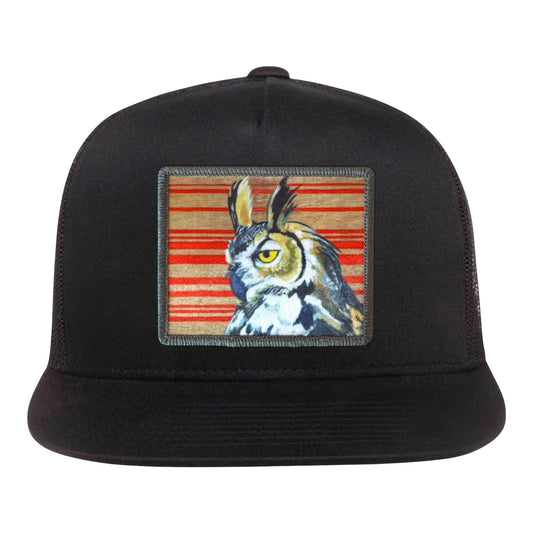Red Gaia 5 Panel Cap Hats FlynHats Black