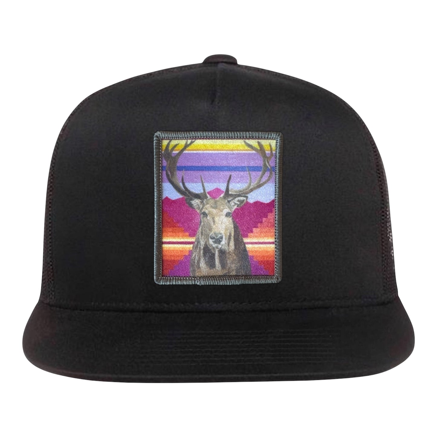 Black 5 Panel FlynHats Elk