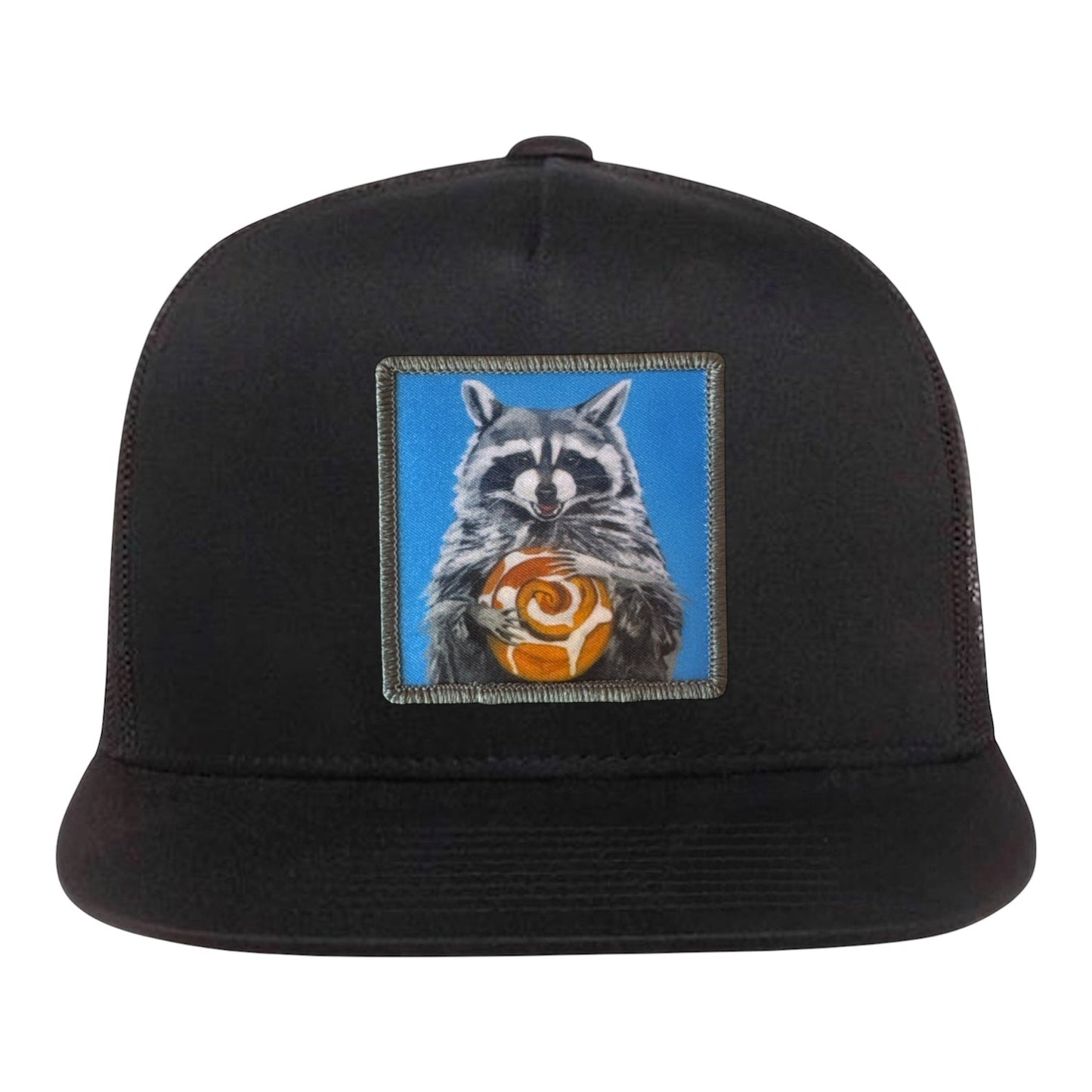 Cinnabun Bandit 5 Panel Cap Hats FlynHats Black