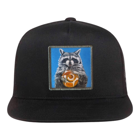 Cinnabun Bandit 5 Panel Cap Hats FlynHats Black