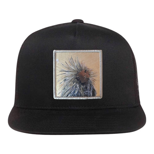 Porcupine 5 Panel Cap Hats FlynHats Black