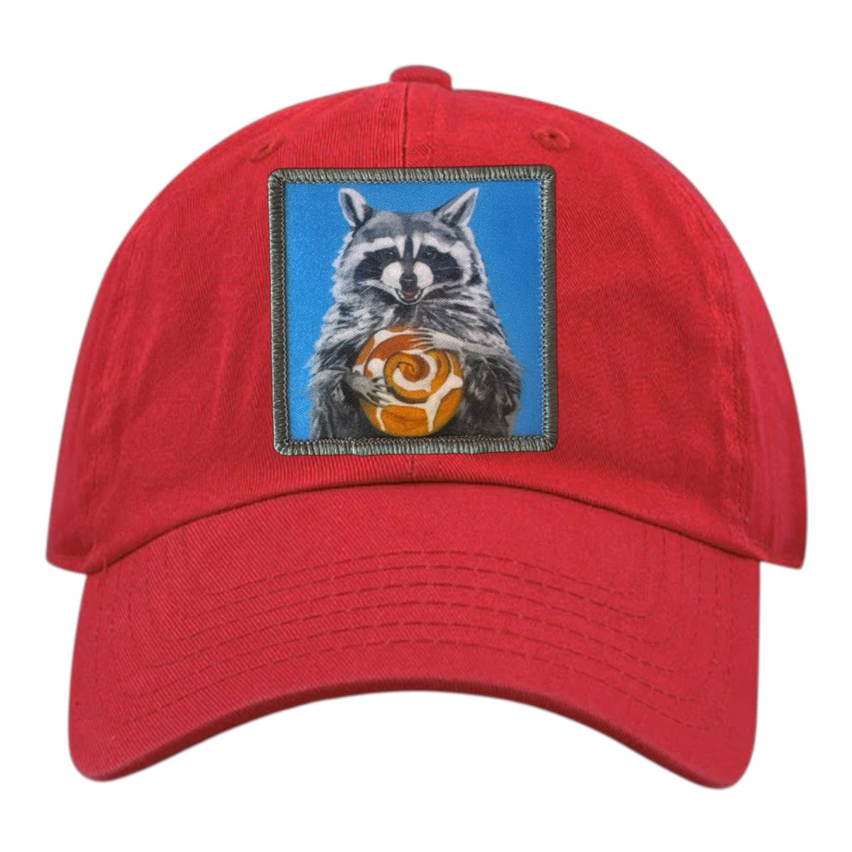 Cinnabun Bandit Raccoon Youth Hat - Red