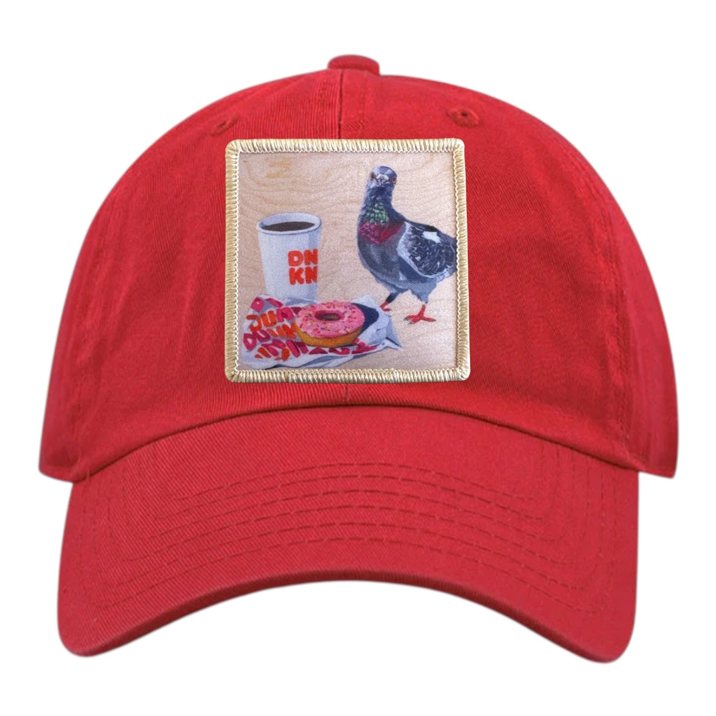 Youth Soft Red Hat Hats FlynHats Pigeons Run On Donuts