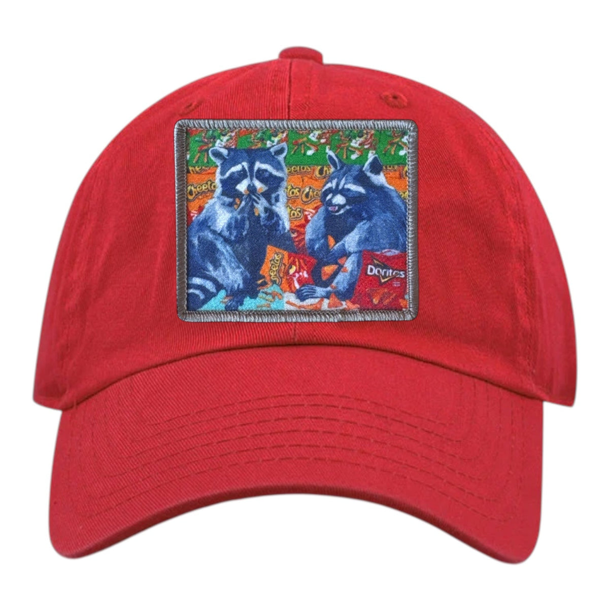 Junkfood Bandits Raccoon Youth Hat - Red