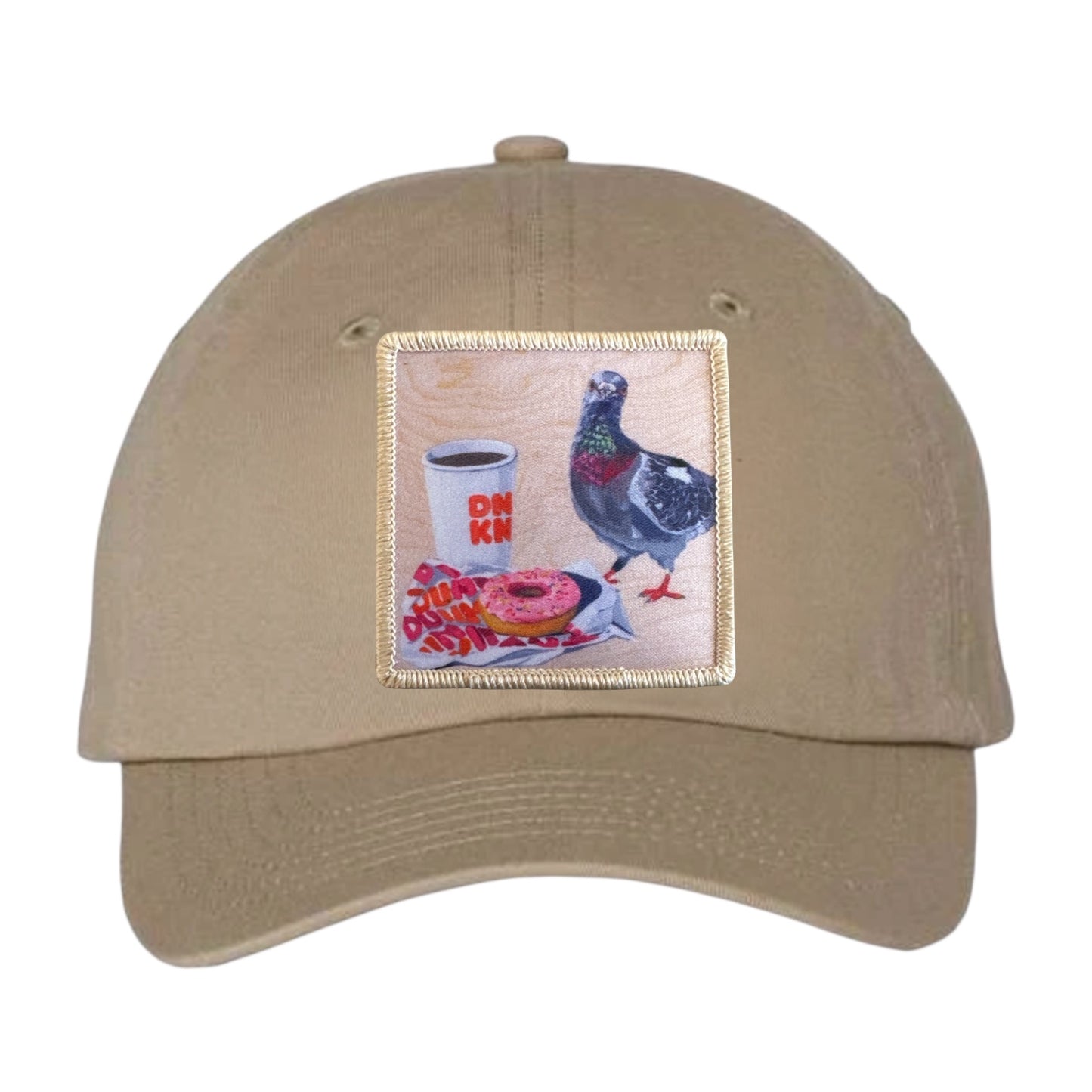 Youth soft Tan Hat Hats FlynHats Pigeons Run on Donuts