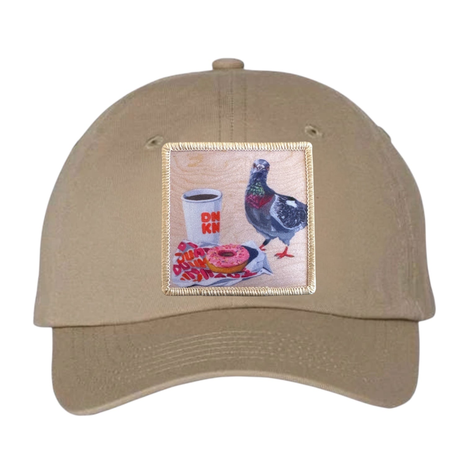Youth soft Tan Hat Hats FlynHats Pigeons Run on Donuts