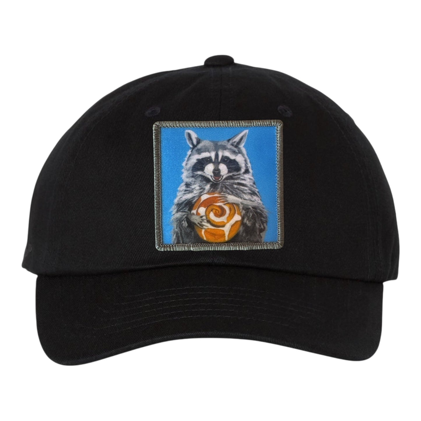 Cinnabun Bandit Dad Hat Hats FlynHats Eco-Washed Black