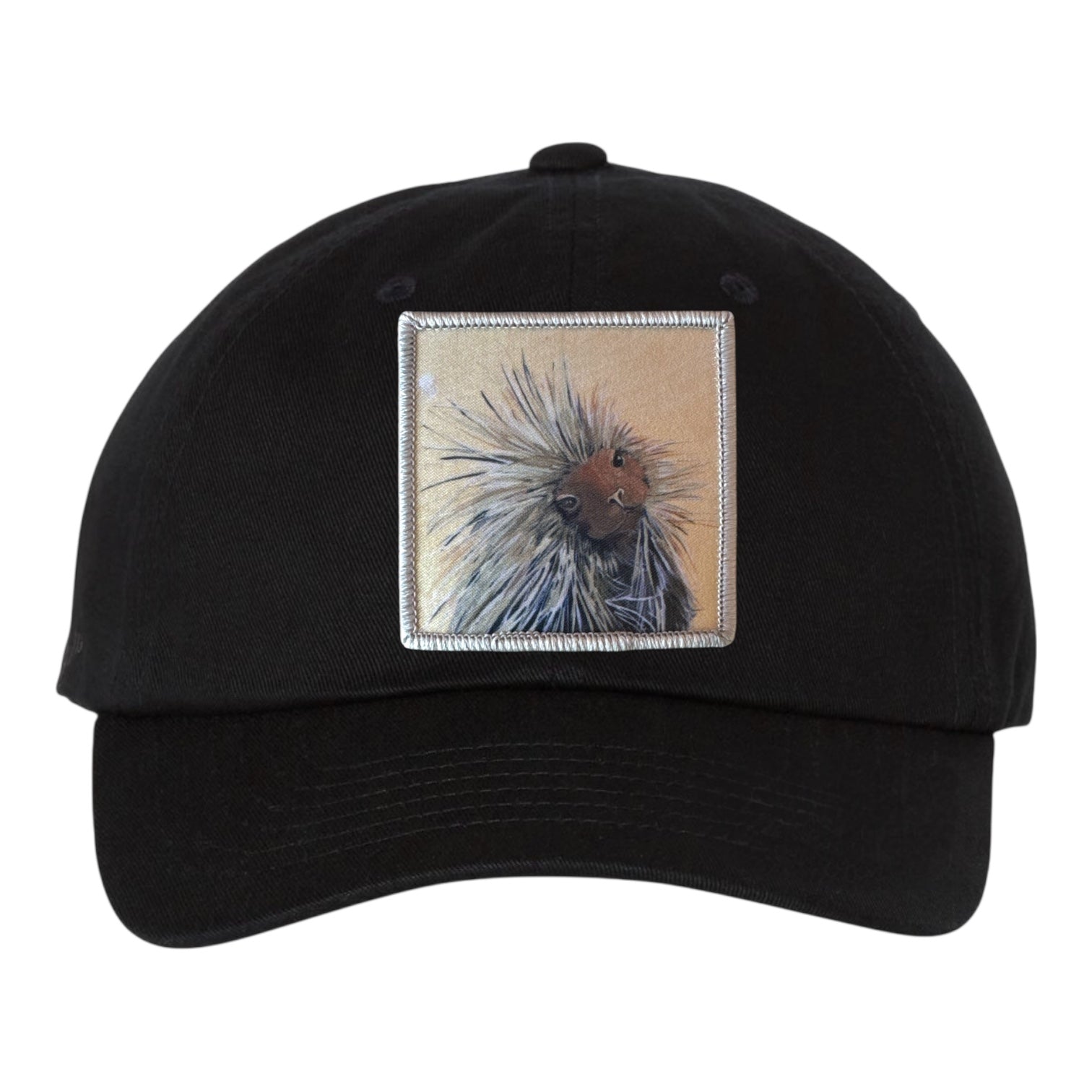 Eco-Washed Black Dad Hat Hats FlynHats Porcupine