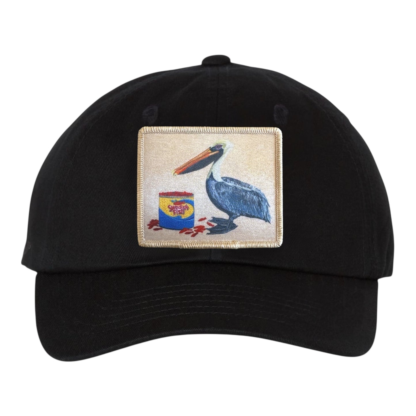 Eco-Washed Black Dad Hat Hats FlynHats Gone Fishin'