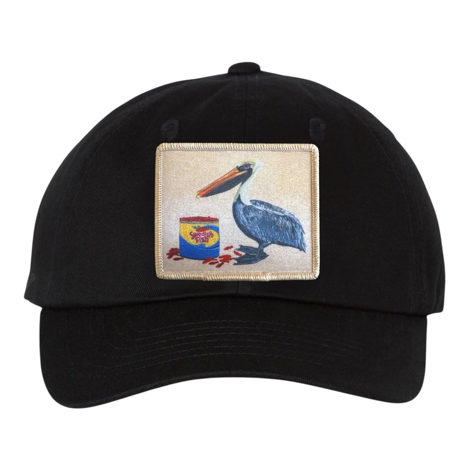 Eco-Washed Black Dad Hat Hats FlynHats Gone Fishin'