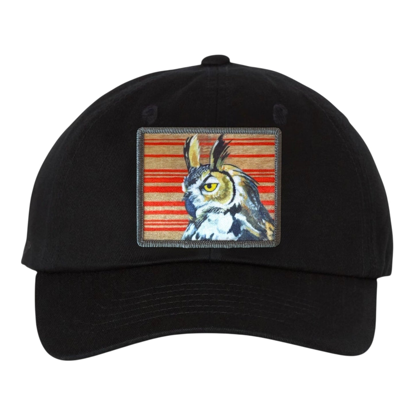 Red Gaia Dad Hat Hats FlynHats Eco-Washed Black