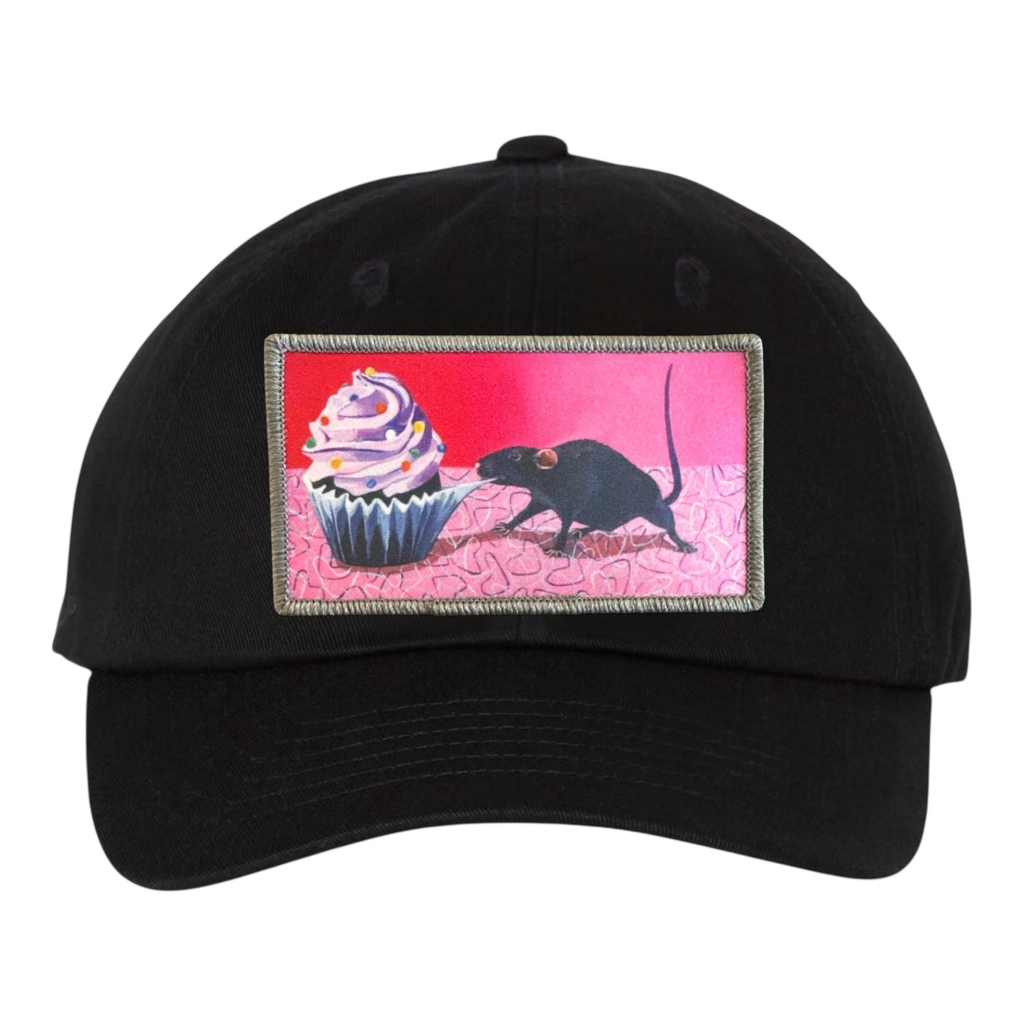 Rats Got My Cake Dad Hat Hats FlynHats Eco-Washed Black
