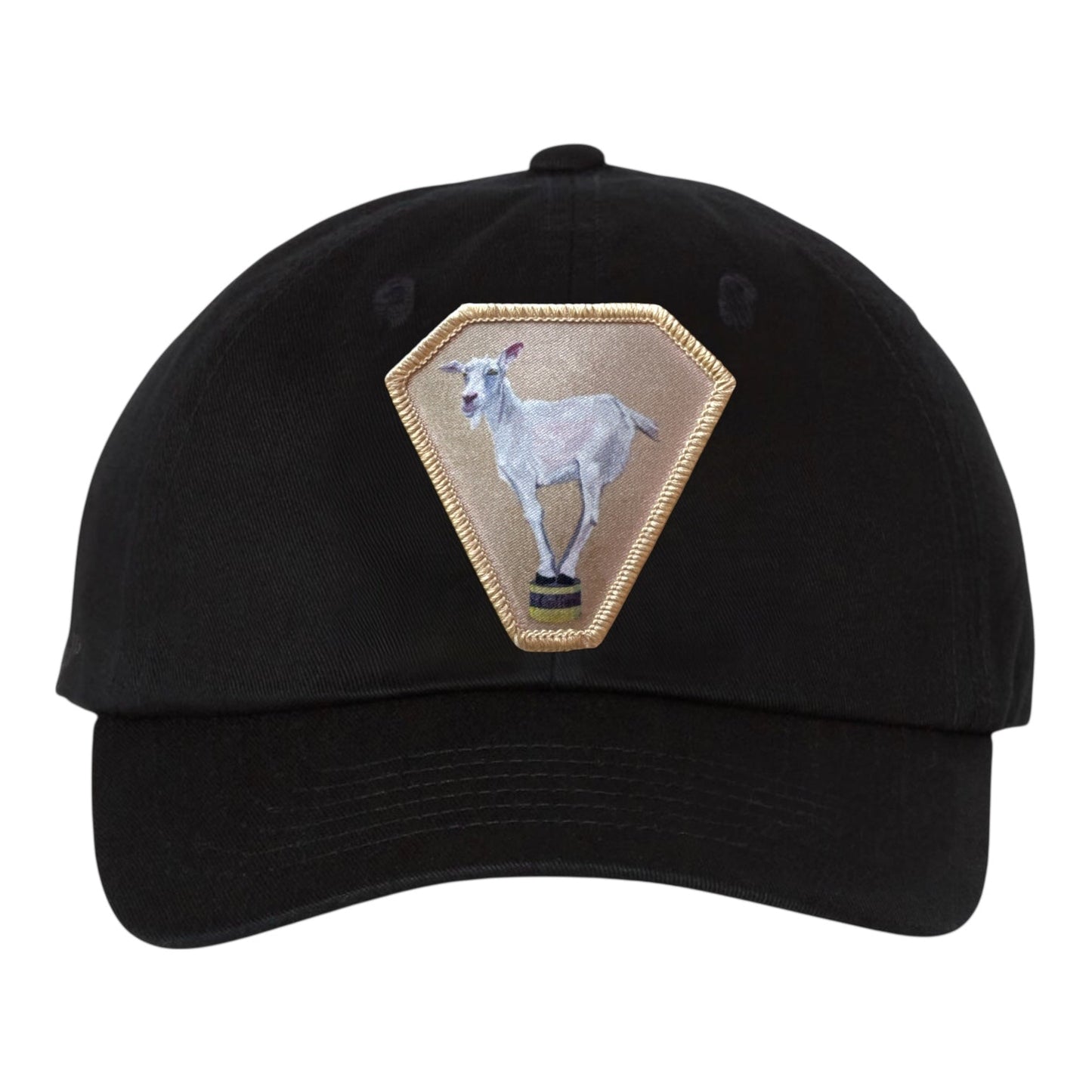 Diamond Goat Dad Hat Hats FlynHats Eco-Washed Black