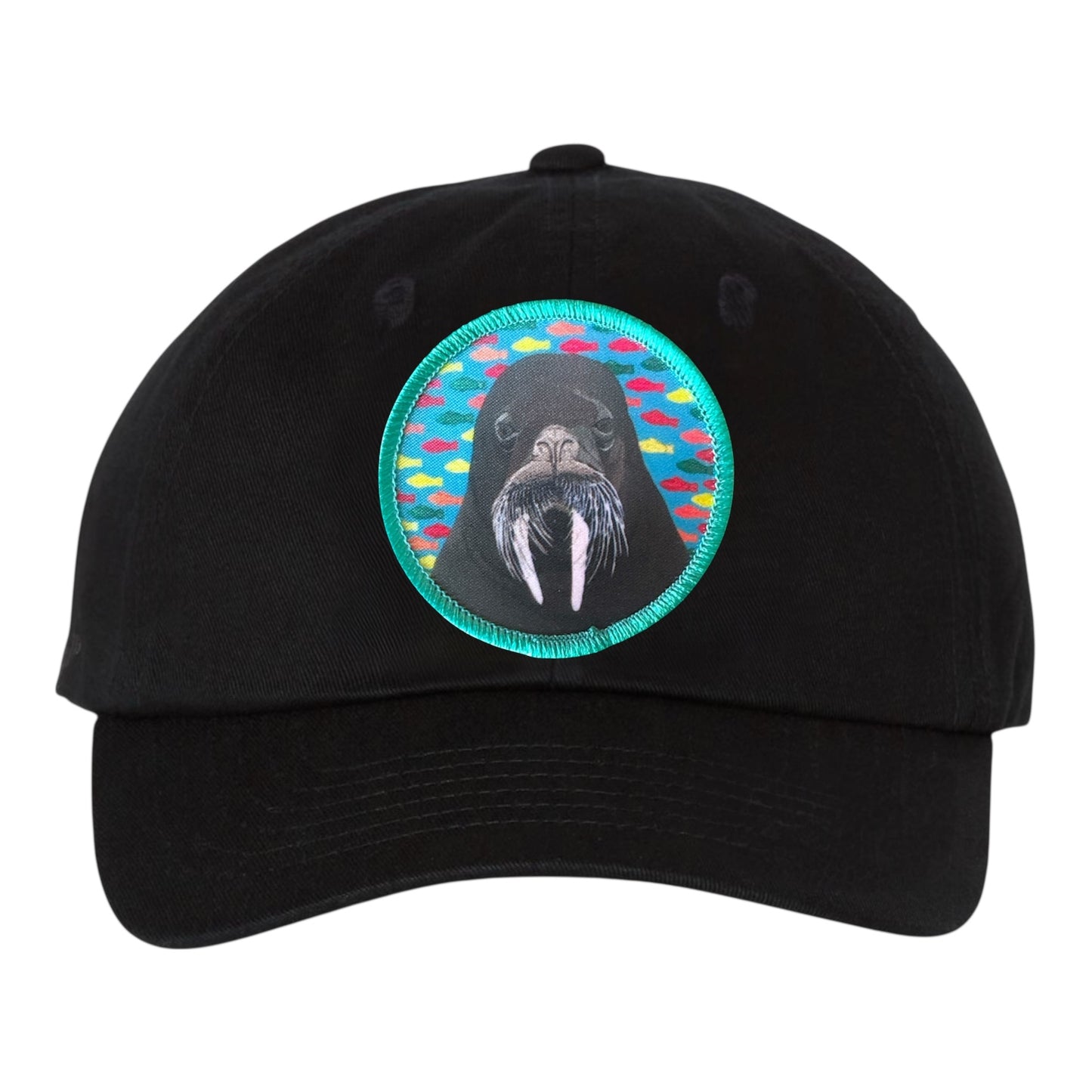 Eco-Washed Black Dad Hat Hats FlynHats Walrus