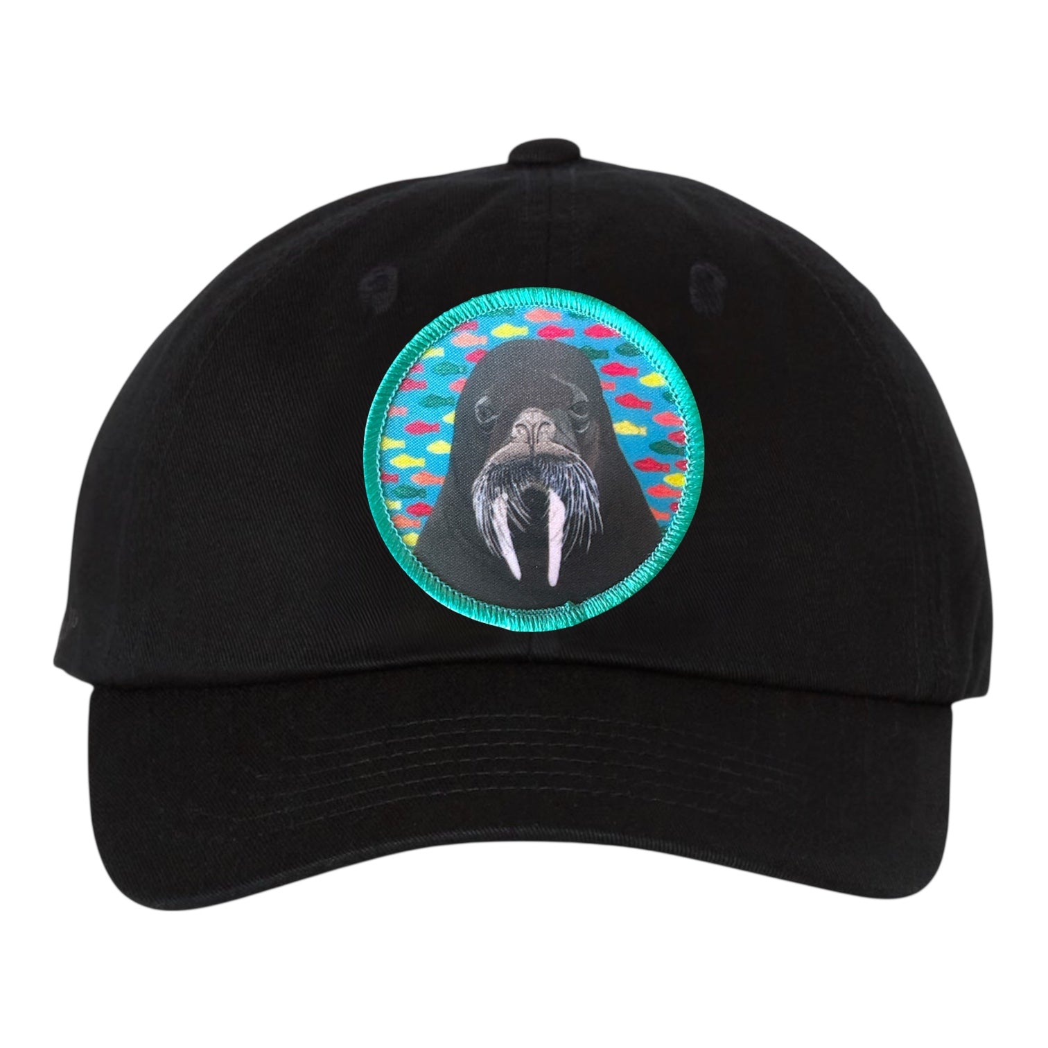 Eco-Washed Black Dad Hat Hats FlynHats Walrus