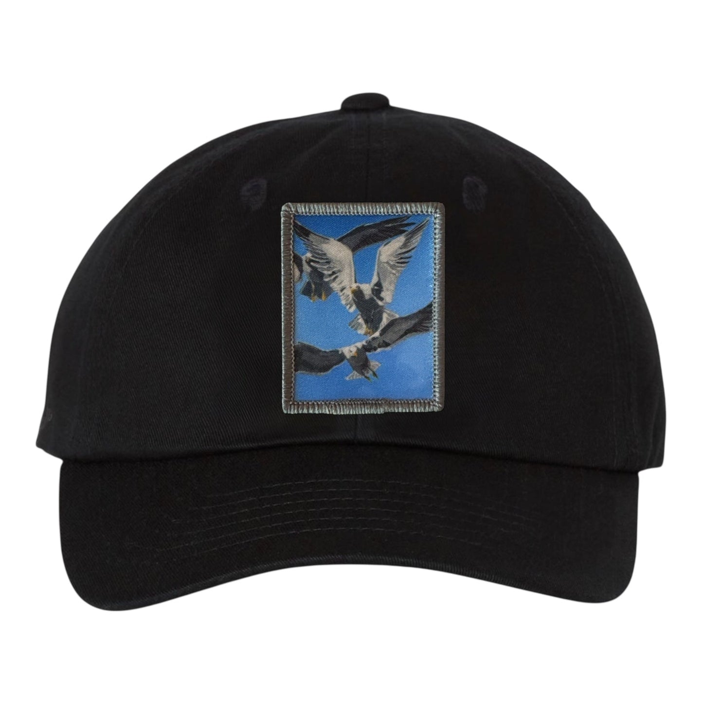 Flock Of Seagulls Dad Hat Hats FlynHats Eco-Washed Black