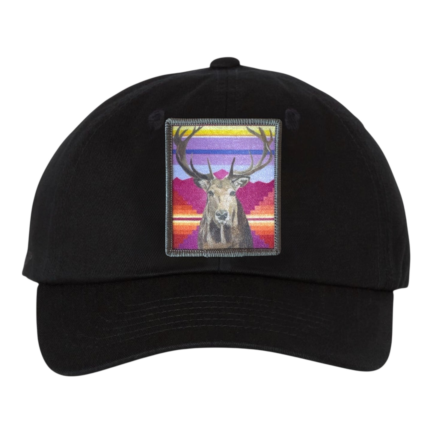 Eco-Washed Black Dad Hat Hats FlynHats Elk
