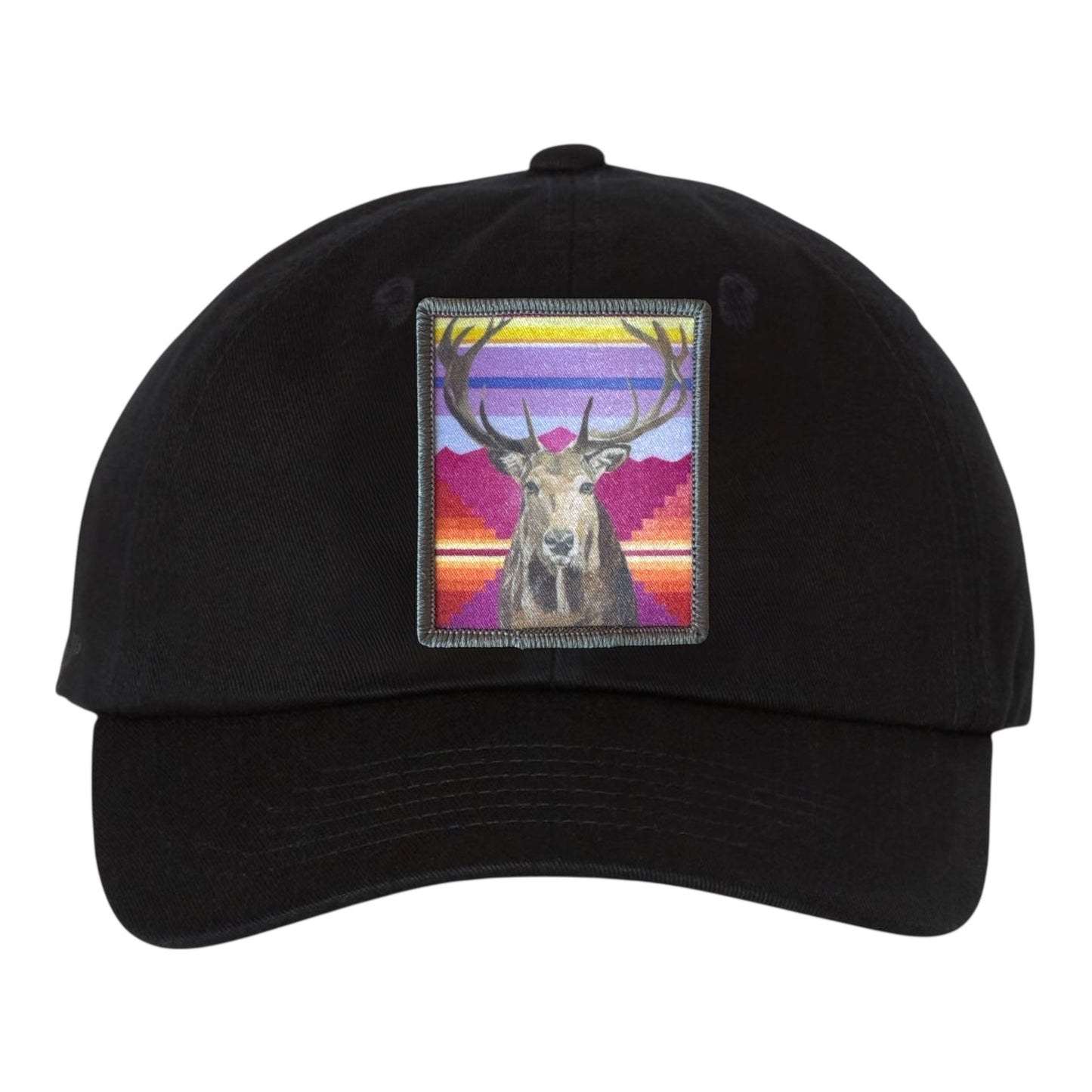 Elk Dad Hat Hats FlynHats Eco-Washed Black
