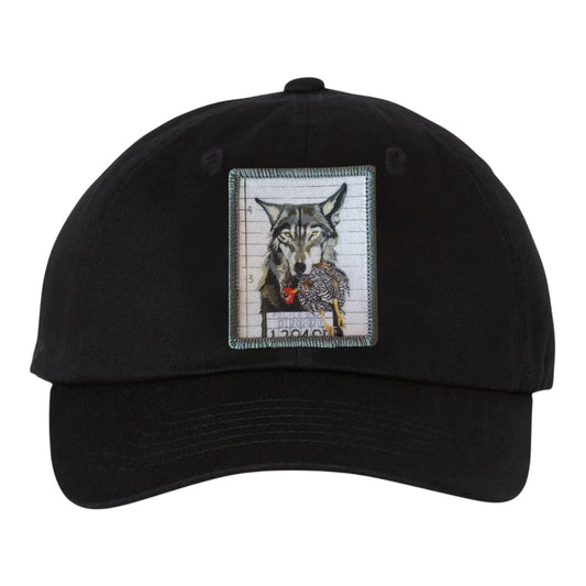 The Usual Suspects: Wolf Dad Hat Hats FlynHats Eco-Washed Black