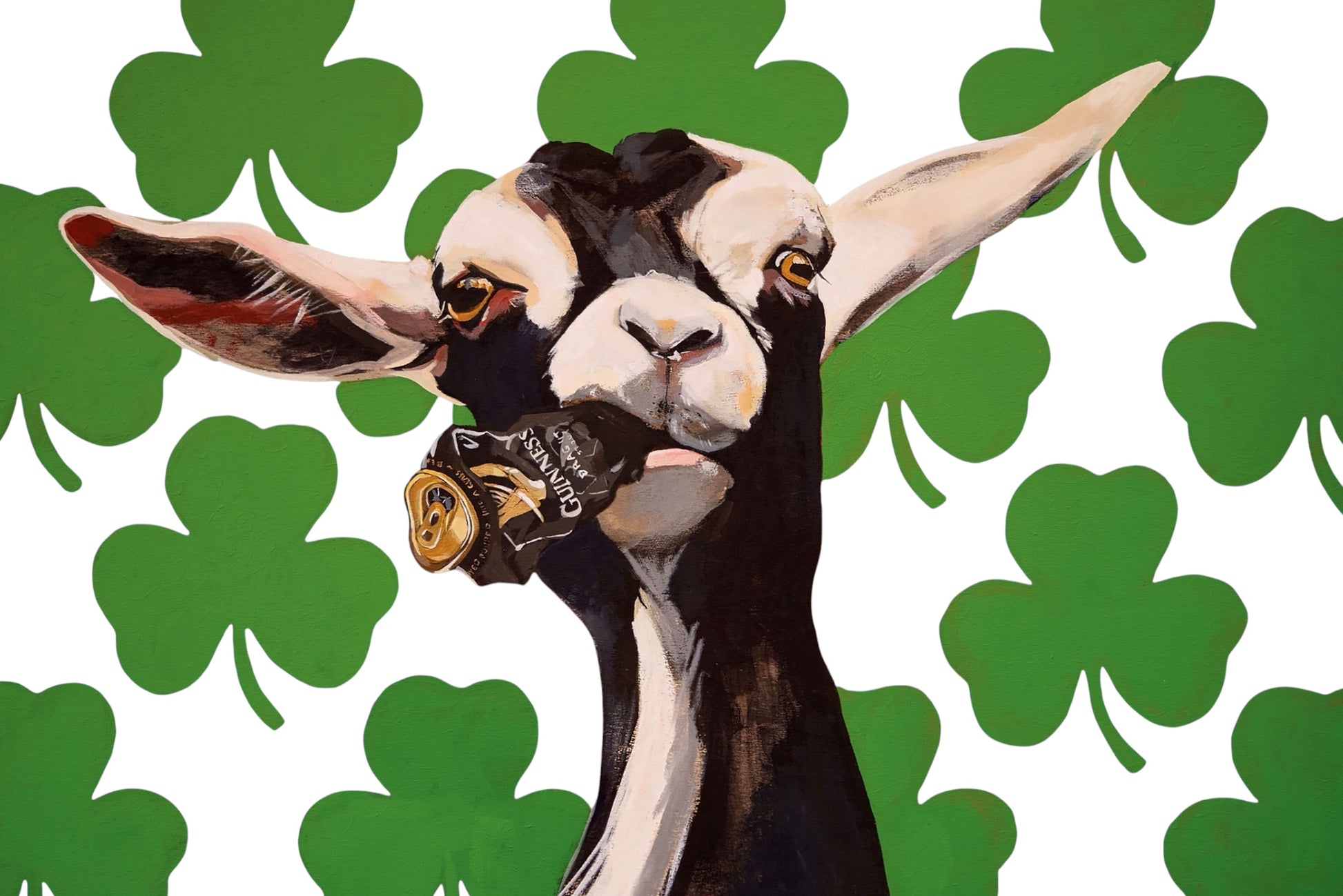 Can Crusher Goat Print Large Prints Flyn_Costello_Art